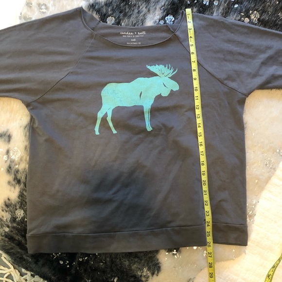 🤚 hand-printed in Connecticut MOOSE tee - Picture 6 of 10